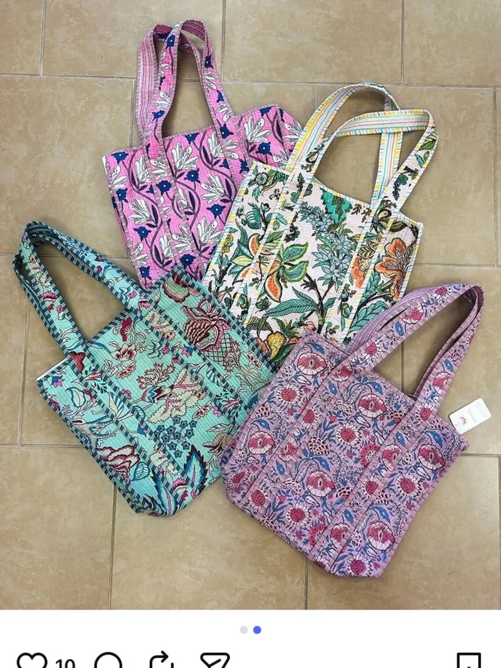 Farylina Hand Printed Tote Bag